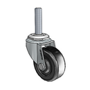 USA 2"x0.8125" Soft Rubber Wheel Caster with 3/8"-16UNCx1-1/2" Thread