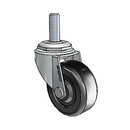 USA 2"x0.8125" Soft Rubber Wheel Caster with 3/8"-16UNCx1" Thread