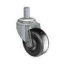USA 2"x0.8125" Soft Rubber Wheel Caster with 3/8"-16UNCx3/4" Thread