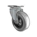 USA 2.5"x0.8125" TPR Wheel Caster with 1-3/16"x2" Plate