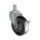 USA 2.5"x0.8125" Polyolefin Wheel Side-Lock Caster with 3/8"-16UNCx3/4" Thread