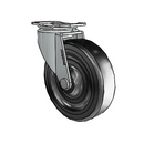 USA 3"x0.8125" Soft Rubber Wheel Caster with 1-3/16"x2" Plate