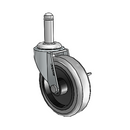 USA 3"x0.8125" TPR Wheel Side-Lock Caster with 7/16"x1-7/16" Grip Ring