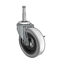 USA 3"x0.8125" Thermoplastic Urethane Wheel Side-Lock Caster with 5/16"x1-1/2" Grip Neck