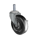 USA 3"x0.8125" Soft Rubber Wheel Side-Lock Caster with 5/16"-18UNCx1" Thread