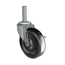 USA 3"x0.8125" Soft Rubber Wheel Side-Lock Caster with 3/8"-16UNCx1-1/2" Thread