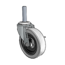 USA 3"x0.8125" Thermoplastic Urethane Wheel Side-Lock Caster with 3/8"-16UNCx1-1/2" Thread