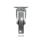 Top dimensioned CAD view of a Shepherd Casters 4" x 0.94" wide wheel Swivel caster with 2-5/8" x 3-3/4" top plate, without a brake, Thermoplastic Rubber wheel and 125 lb. capacity part
