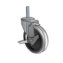 USA 4"x0.9375" TPR Wheel Side-Lock Caster with 3/8"-16UNCx1-1/2" Thread