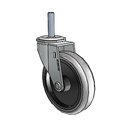USA 4"x0.9375" TPR Wheel Caster with 3/8"-16UNCx1-1/2" Thread
