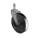 USA 5"x0.9375" Polyolefin Wheel Caster with 7/16"x1-3/8" Brass Band