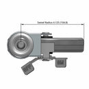 5"x1" TPR Wheel Side Locking 7/16"x1-3/8" Brass Band Caster USA-Made