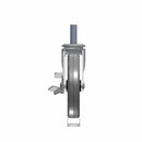 5"x1" TPR Wheel Side Locking 1/2"x1.5" Threaded Stem Caster USA-Made