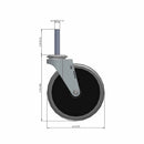 5"x1" TPR Wheel Swivel 7/16"x2.25" Threaded Stem Caster USA-Made