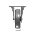 Top dimensioned CAD view of a Shepherd Casters 3" x 0.8125" wide wheel Rigid caster with 2-5/8" x 3-3/4" top plate, without a brake, Thermoplastic Rubber wheel and 110 lb. capacity part