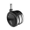 100mm High-Load Floor-Protective Black Twin Wheel with 7/16"x1-7/16" Grip Ring