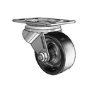 General Duty 2"x0.8125" Polyolefin Wheel Caster with 1-7/8" x 2-9/16" Plate