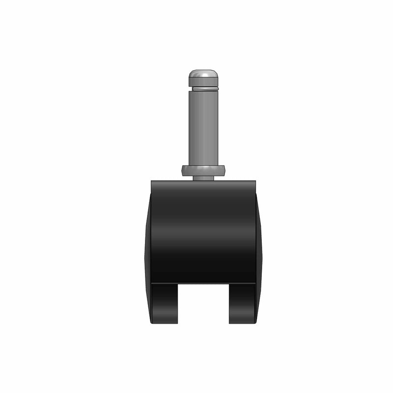50mm Nylon Swivel Twin Wheel Caster with 7/16"x1-7/16" Grip Ring