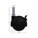 50mm Nylon Brake Twin Wheel Caster with 5/16"x1" Threaded Stem