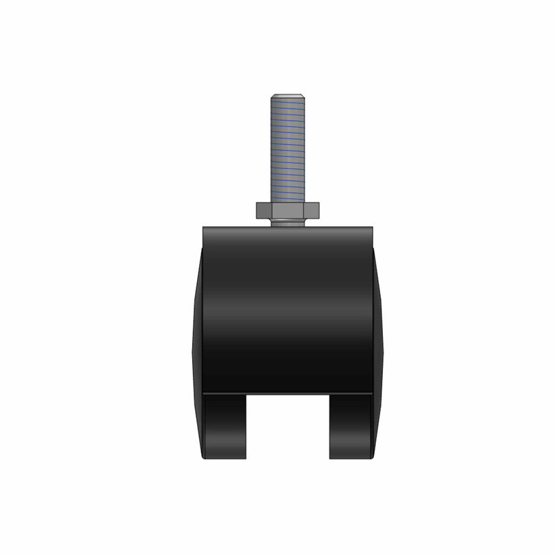 50mm Nylon Swivel Twin Wheel Caster with 5/16"x1" Threaded Stem