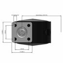 60mm Nylon Brake Twin Wheel Caster with 1.5"x1.5" Top Plate