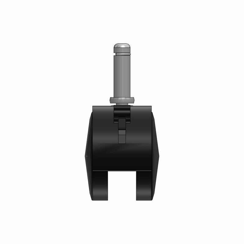 60mm Nylon Brake Twin Wheel Caster with 7/16"x1-7/16" Grip Ring