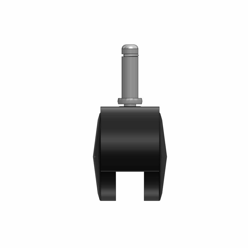 60mm Nylon Swivel Twin Wheel Caster with 7/16"x1-7/16" Grip Ring
