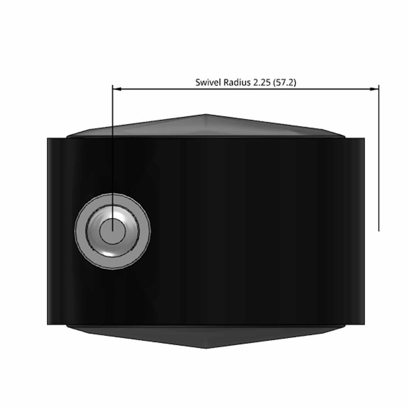 60mm Nylon Swivel Twin Wheel Caster with 7/16"x1-7/16" Grip Ring