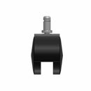 60mm Nylon Swivel Twin Wheel Caster with 7/16"x7/8" Grip Ring