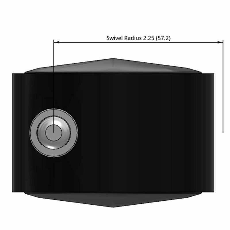 60mm Nylon Swivel Twin Wheel Caster with 7/16"x7/8" Grip Ring