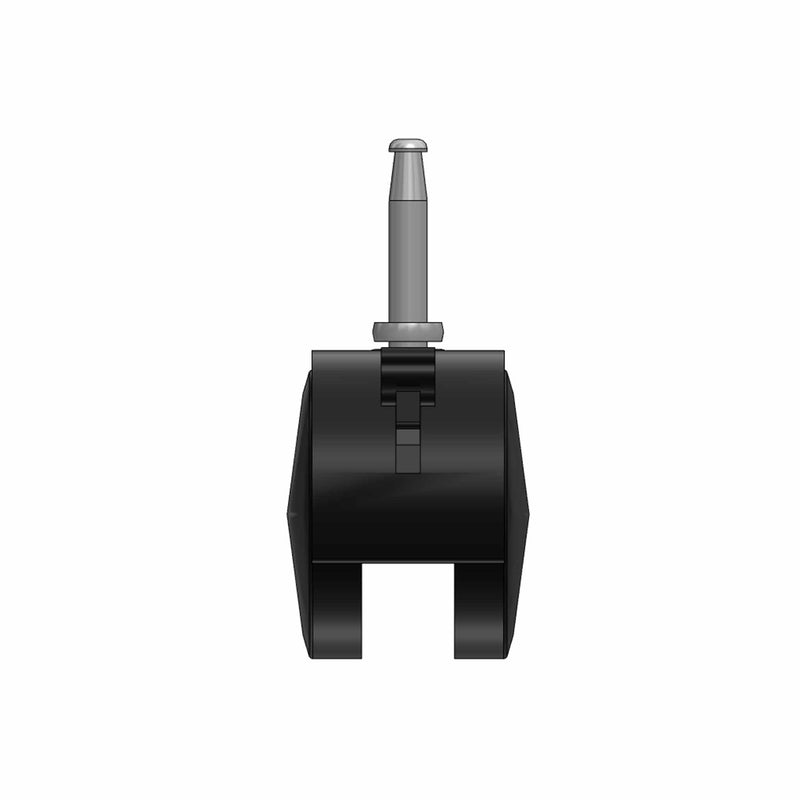 60mm Nylon Brake Twin Wheel Caster with 5/16"x1.5" Tapered Wood Stem