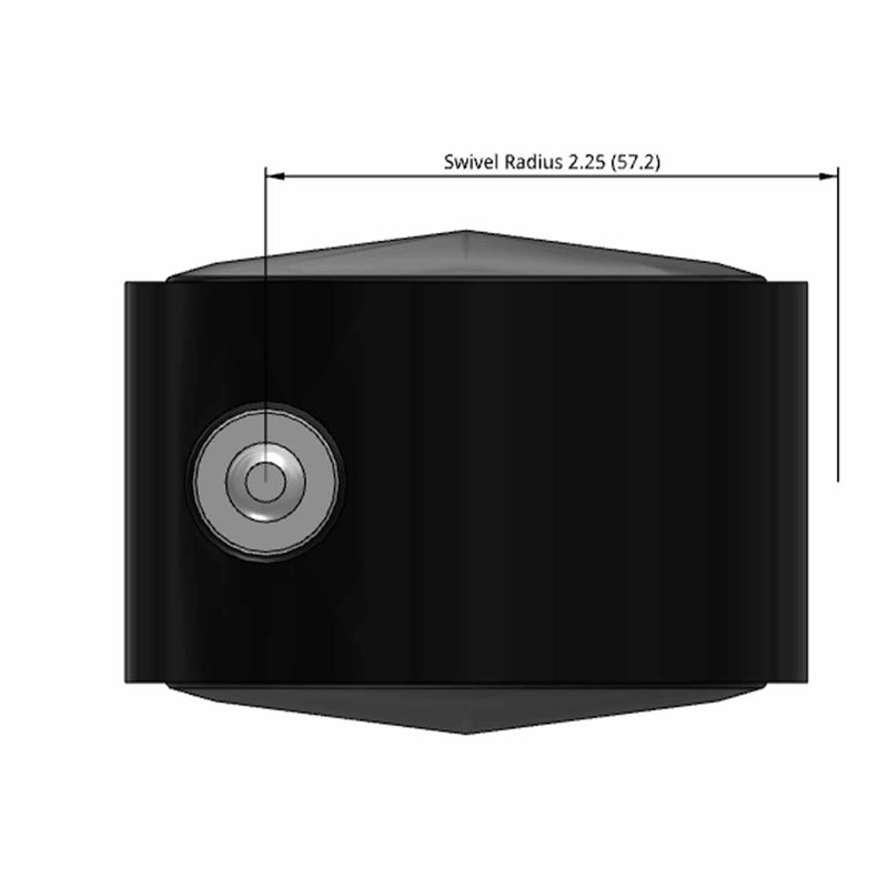 60mm Nylon Swivel Twin Wheel Caster with 5/16"x1.5" Tapered Wood Stem