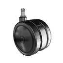 100mm High-Load Urethane Tread Twin Wheel with 7/16"x7/8" Grip Ring