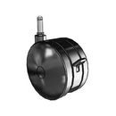 125mm High-Load Nylon Twin Wheel Caster with Brake and 7/16"x1-7/16" Grip Ring