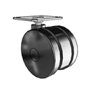 75mm High-Load Nylon Twin Wheel Caster with 2-3/16"x2-9/16" Plate