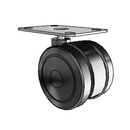 75mm High-Load Urethane Tread Twin Wheel with 2.625"x3.75" Plate