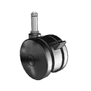 75mm High-Load Nylon Twin Wheel Caster with Brake and 7/16"x1-7/16" Grip Ring