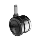 75mm High-Load Urethane Tread Twin Wheel with 7/16"x1-7/16" Grip Ring