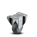 Main view of a Pemco Casters 3" x 1.25" wide wheel Rigid caster with 2-5/8" x 3-3/4" top plate, without a brake, Thermoplastic Rubber wheel and 210 lb. capacity part