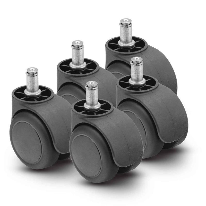 Main view of a Shepherd Casters 55mm wheels Kits caster with 7/16" x 7/8" grip ring, without a brake, Urethane wheel and 75 lb. capacity part