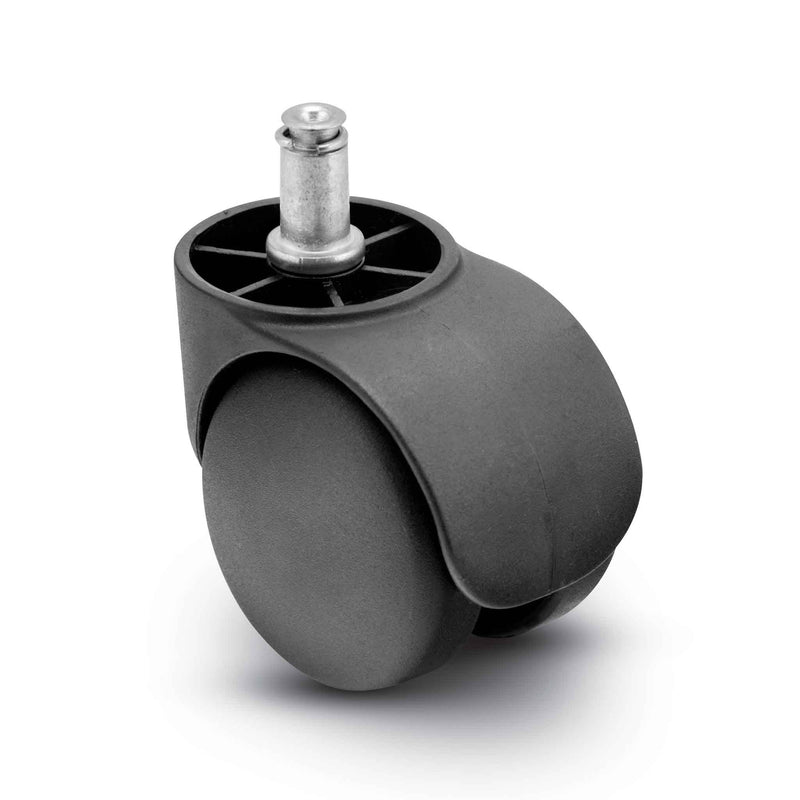 Main view of a Shepherd Casters 55mm wheels Swivel caster with 7/16" x 7/8" grip ring, without a brake, Nylon wheel and 75 lb. capacity part