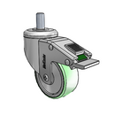 SS-03AMP-125-DL-TS12 MedCaster Swivel Caster