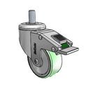 SS-03AMX-125-DL-TS12 MedCaster Swivel Caster