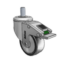 SS-03PYN-125-DL-TS12 MedCaster Swivel Caster