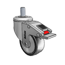 SS-03PYN-125-TL-TS12 MedCaster Swivel Caster