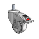 SS-03TPX-125-TL-TS12 MedCaster Swivel Caster