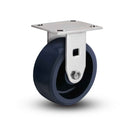 Value Stainless 4"x2" Solid Polyurethane K Delrin Bearing Rigid Caster with 4"x4.5" Plate