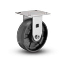 Value Stainless 4"x2" Max Nylon Roller Bearing Rigid Caster with 4"x4.5" Plate