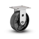 Value Stainless 5"x2" Max Nylon Delrin Bearing Rigid Caster with 4"x4.5" Plate