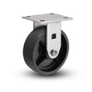 Value Stainless 5"x2" Polypropylene HD Precision Ball Bearing Rigid Caster with 4"x4.5" Plate